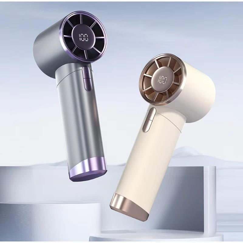 Belro portable handheld fan for outdoor use, compact and lightweight for easy cooling during outdoor activities.