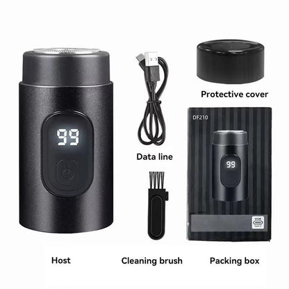 Belro mini portable electric shaver with compact design, black body, and ergonomic grip for personal grooming on the go.