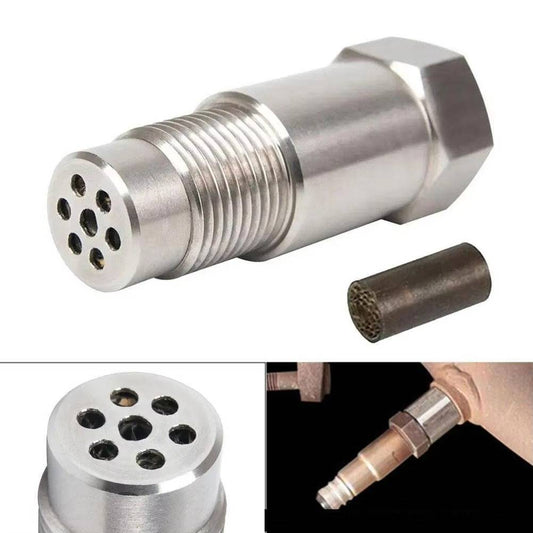 Belro Car CEL Fix O2 Sensor Check Engine Light Eliminator Adapter with Mini CAT installed on automotive O2 sensor.
