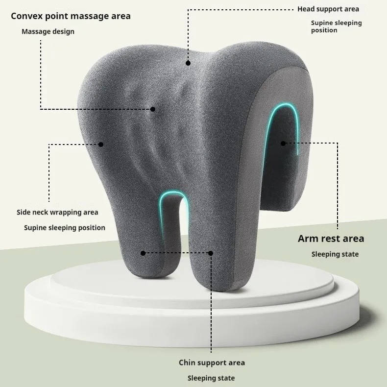 Belro office chair headrest pillow attached to a chair, providing neck support and comfort during work or relaxation.