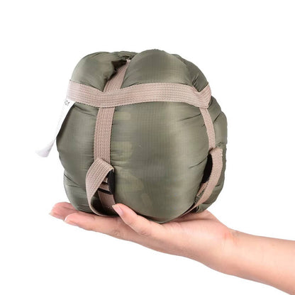 Belro adult sleeping bag in a compact, insulated design, suitable for camping and outdoor overnight adventures.