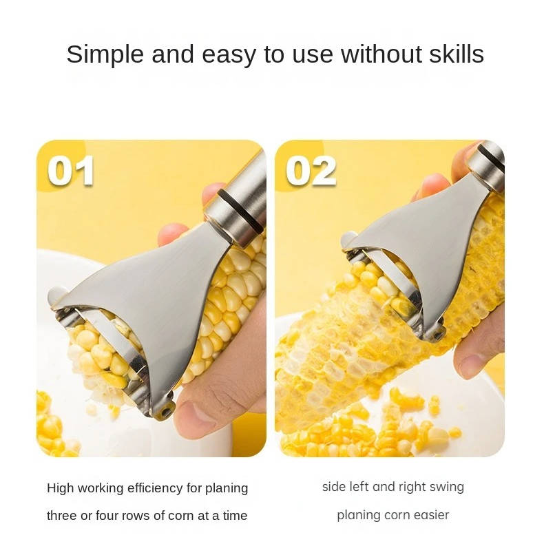 Belro super fast corn peeler with ergonomic handle and stainless steel blade for easy corn removal in the kitchen.