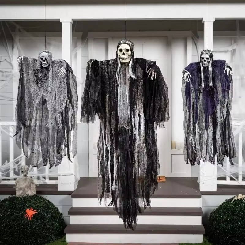 Realistic Halloween hanging decorations by Belro, set of three, perfect for outdoor and indoor spooky costume displays