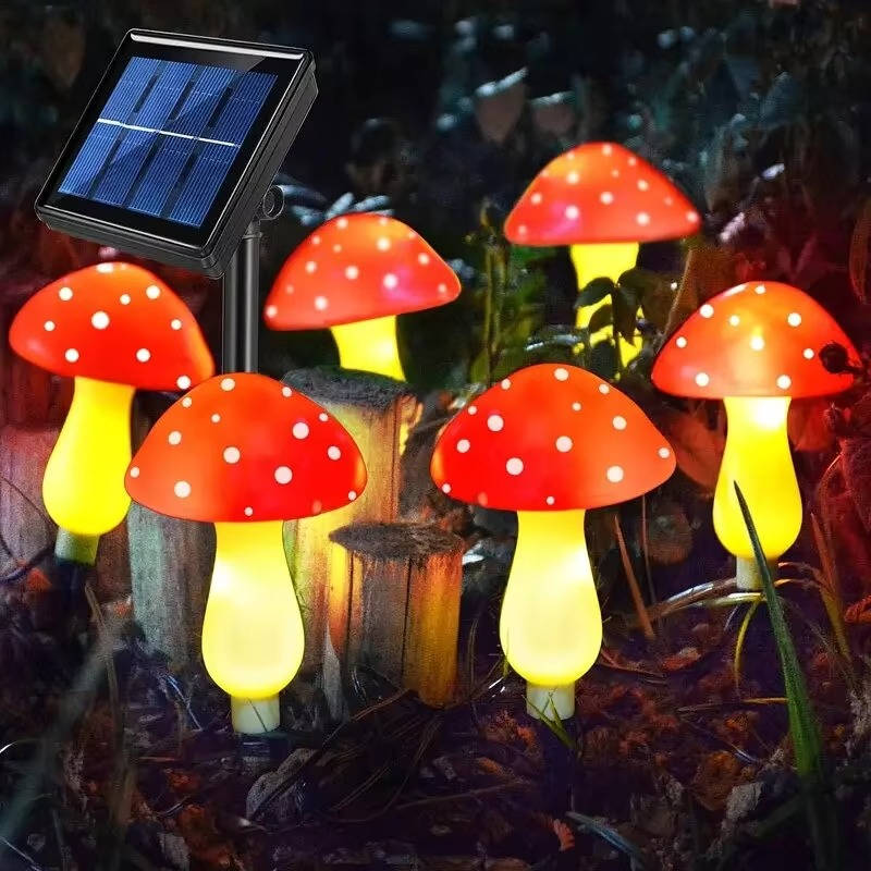Belro LED solar outdoor decorative lights attached to an umbrella, providing ambient illumination for outdoor patio decor.