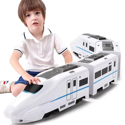 Belro interactive train toy for toddlers, featuring automotive design with bright colors and moving parts for engaging play.