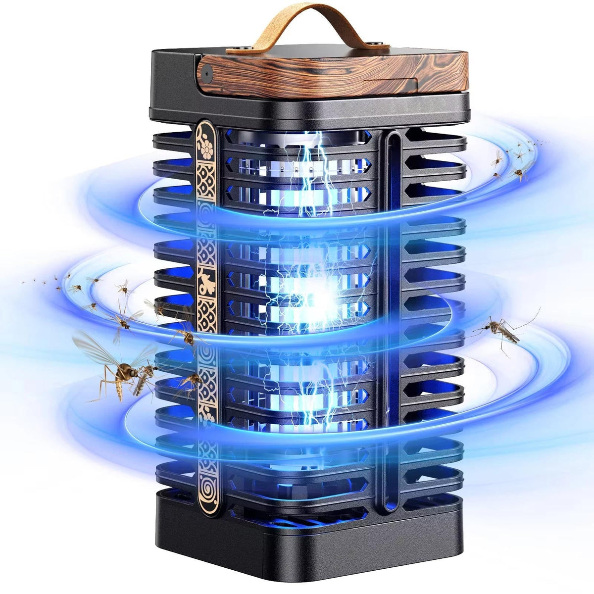 Belro outdoor fly bug zapper for pest control, mounted outdoors to attract and eliminate flying insects in garden or patio areas.