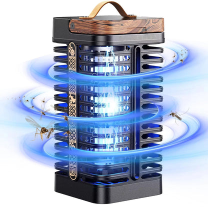 Belro outdoor fly bug zapper for pest control, mounted outdoors to attract and eliminate flying insects in garden or patio areas.