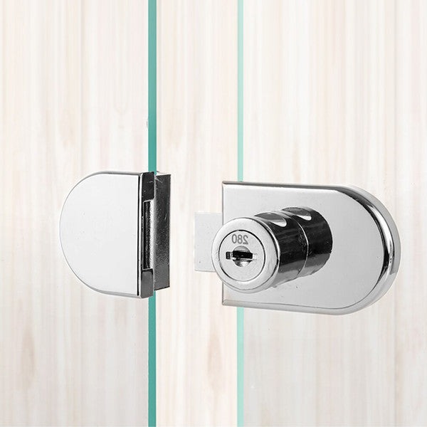 Belro single glass lock hardware for baby and kids furniture, secure and durable glass safety lock in a sleek design.