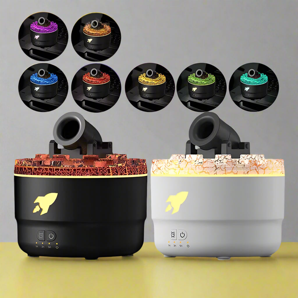 Belro Volcanic Crack Light Cannon humidifier with glowing volcanic crack design, ideal for health and beauty spaces.