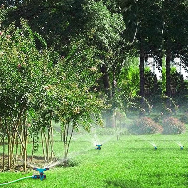 Belro garden sprinkler system set with five adjustable sprinklers for outdoor lawn and garden watering.