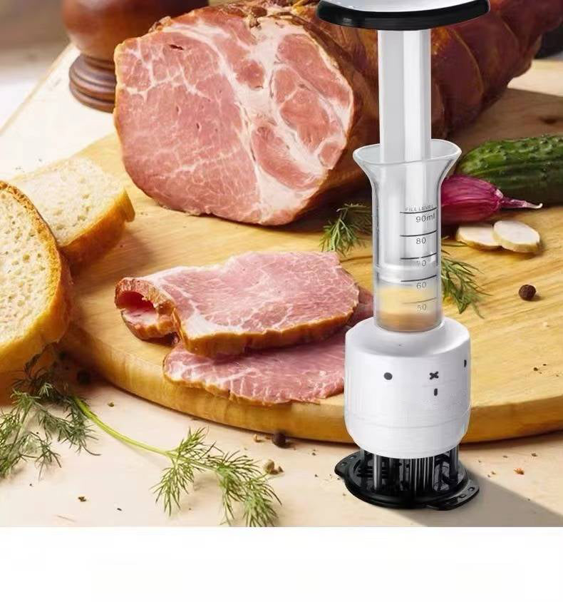 Belro Meat Injector Kit for home kitchen use, featuring stainless steel needles and syringe for flavorful meat marination.