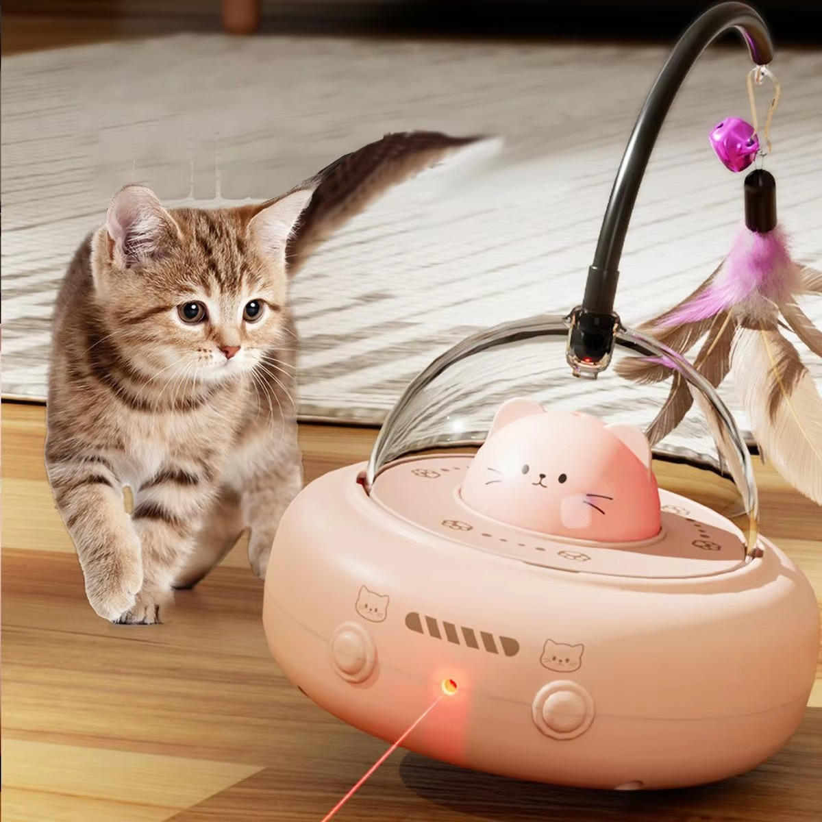 Belro smart interactive cat toy with colorful balls and engaging design for feline entertainment and exercise.