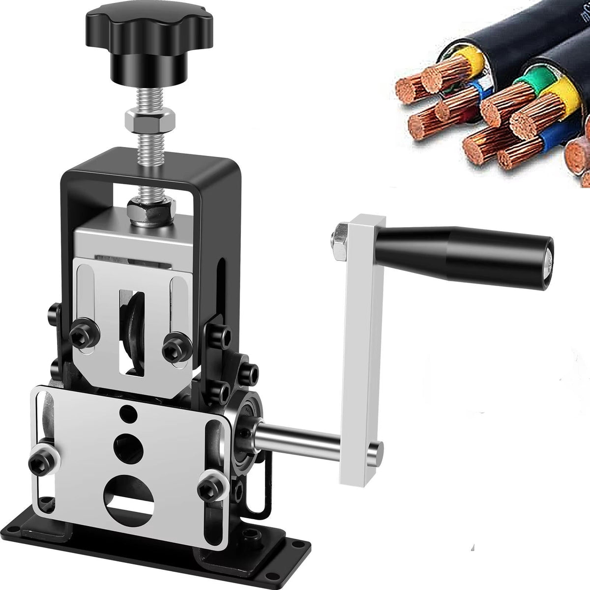 Belro manual wire stripper tool with ergonomic handle and adjustable blades for precise wire stripping.