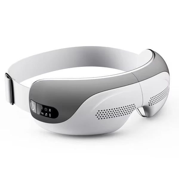 Belro eye massager with soft cushioned design, featuring adjustable straps and massage nodes for relaxing eye care and relief.