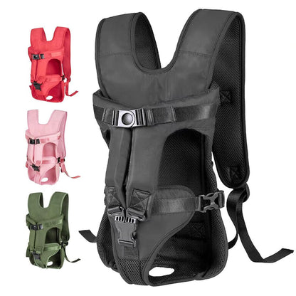 Belro dog carrying backpack with breathable mesh sides and adjustable straps, designed for comfortable pet travel.