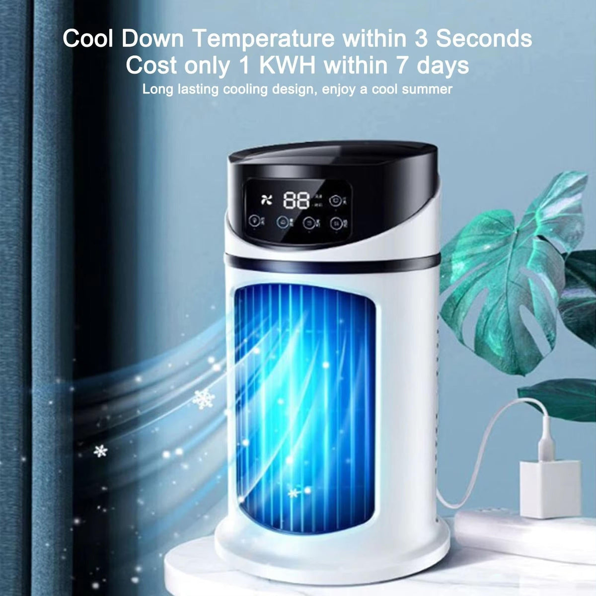 Belro portable room air conditioner for outdoor use, compact unit with vents and control panel, suitable for home and garden spaces.