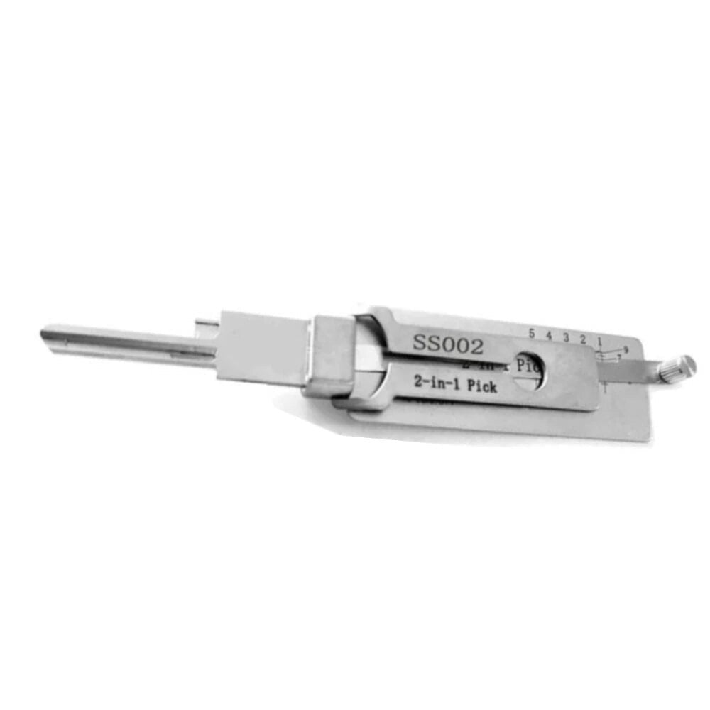 Drillpro 2-in-1 locksmith decoder tool by GETDECO, featuring KW1, SS001, SS002, SC1, and SC4 for professional lock decoding.
