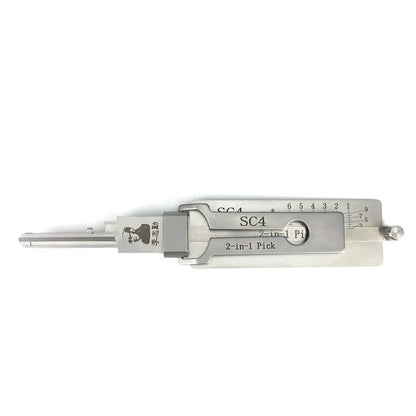 Drillpro 2-in-1 Locksmith Decoder Tool by GETDECO, featuring KW1, SS001, SS002, SC1, and SC4 models, with a compact professional design.