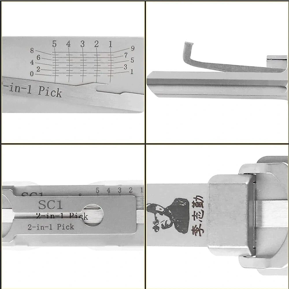 Drillpro 2-in-1 Locksmith Decoder Tool by GETDECO, featuring sleek design and professional locksmith capabilities.