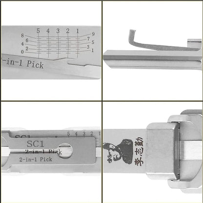 Drillpro 2-in-1 Locksmith Decoder Tool by GETDECO, featuring sleek design and professional locksmith capabilities.