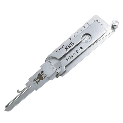 Drillpro 2-in-1 locksmith decoder tool with KW1, SS001, SS002, SC1, and SC4 keys, designed for professional locksmith use.