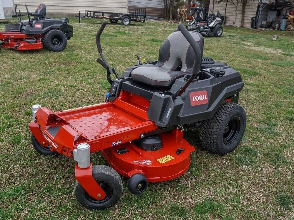 Toro 75746 42-inch TimeCutter zero-turn mower with 22HP Kohler engine, featuring a cutting deck and ergonomic controls.
