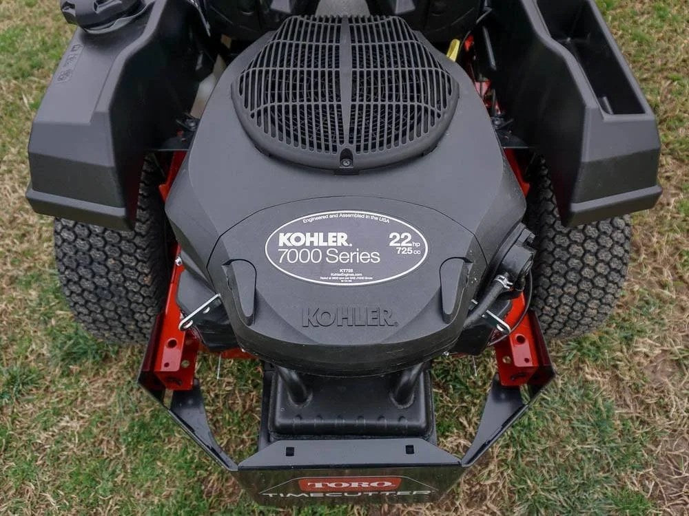 Toro 75746 42-inch TimeCutter zero turn mower with a 22HP Kohler engine, shown in a sleek design and cutting deck in the image.