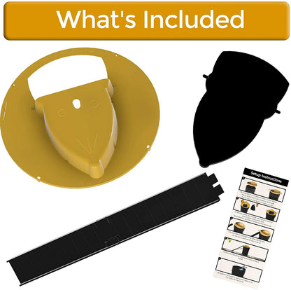 Belro Premium Bucket Lid Mouse Trap for outdoor pest control, showing the trap setup with a sturdy lid and bait area.
