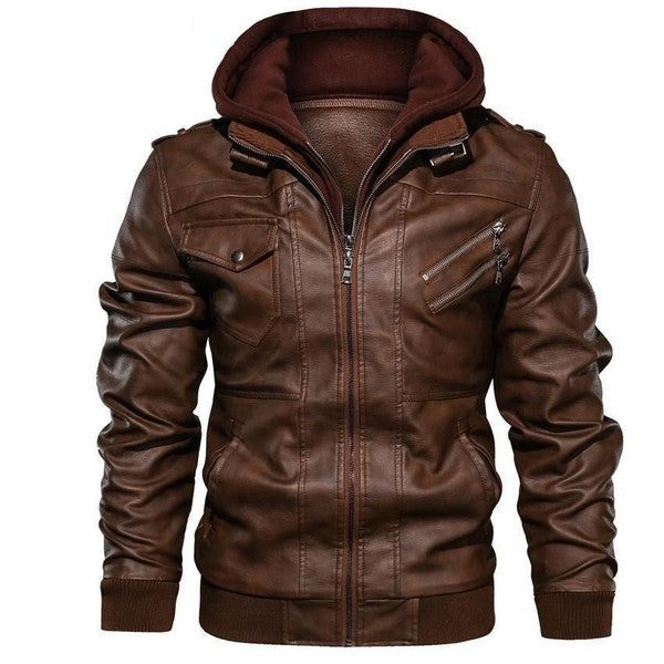 Men's Belro jacket in black with a front zipper, standing collar, and stylish design, suitable for casual wear.