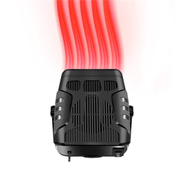 Belro 12V automotive portable car heater, compact device with vents and control panel for quick cabin warming.