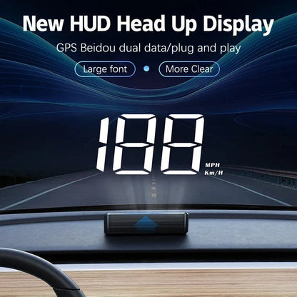 Belro digital speedometer for car showing speed display on electronic device with mounting bracket and digital readout.