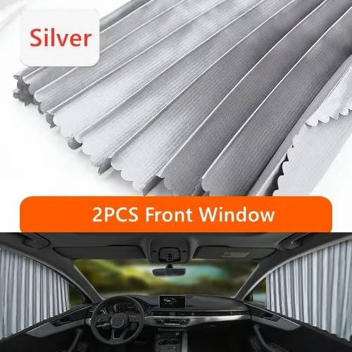 Belro car window shades accessory with dark tinted panels for sun protection and reducing glare in vehicles.