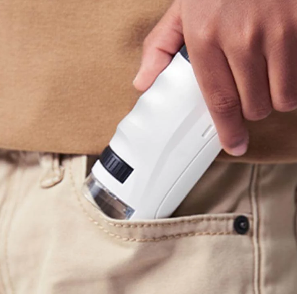 Belro Kid's portable mini pocket microscope designed for exploring pet and cat-related details with compact, easy-to-carry design.