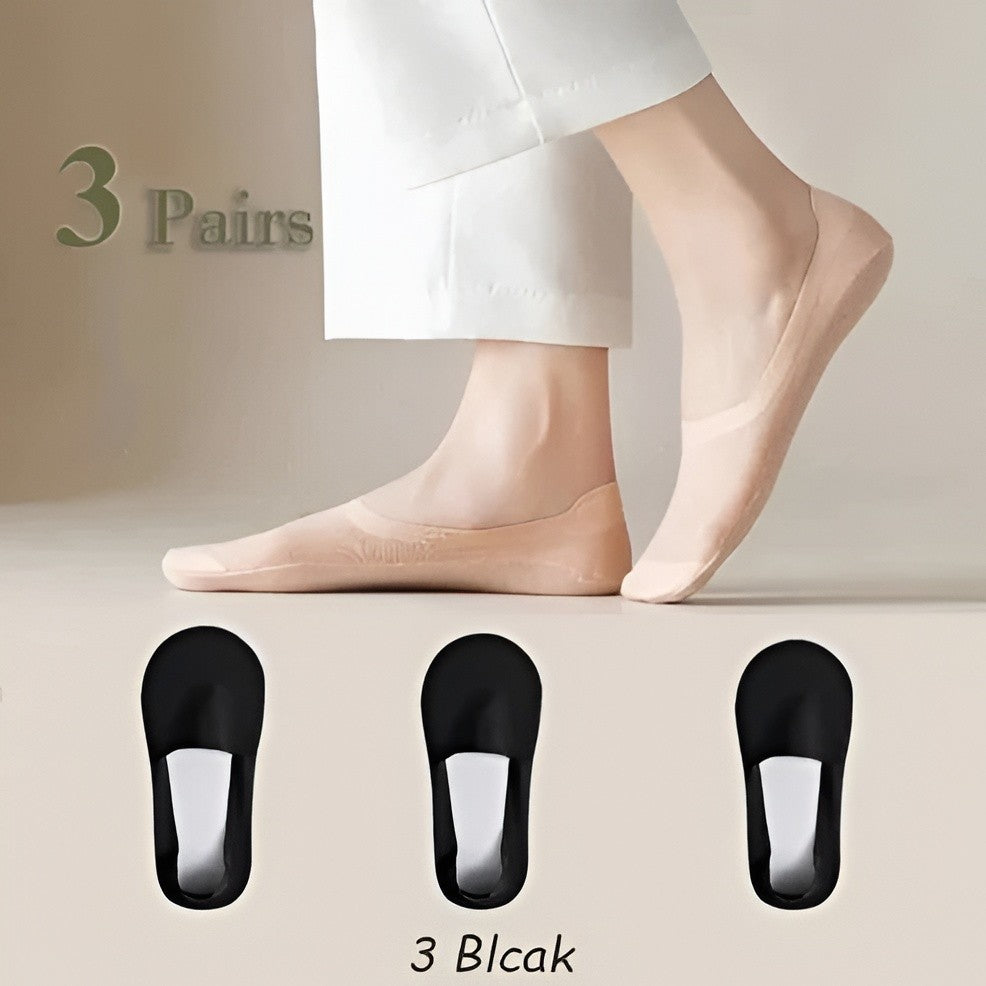 Belro no show thin socks worn with sneakers, close-up view showing lightweight, low-cut ankle sock design.