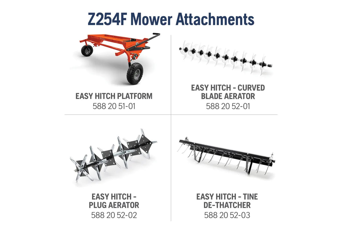 Husqvarna Z254F 54-inch zero-turn riding lawn mower with 24 HP Kawasaki engine, shown in a yard setting