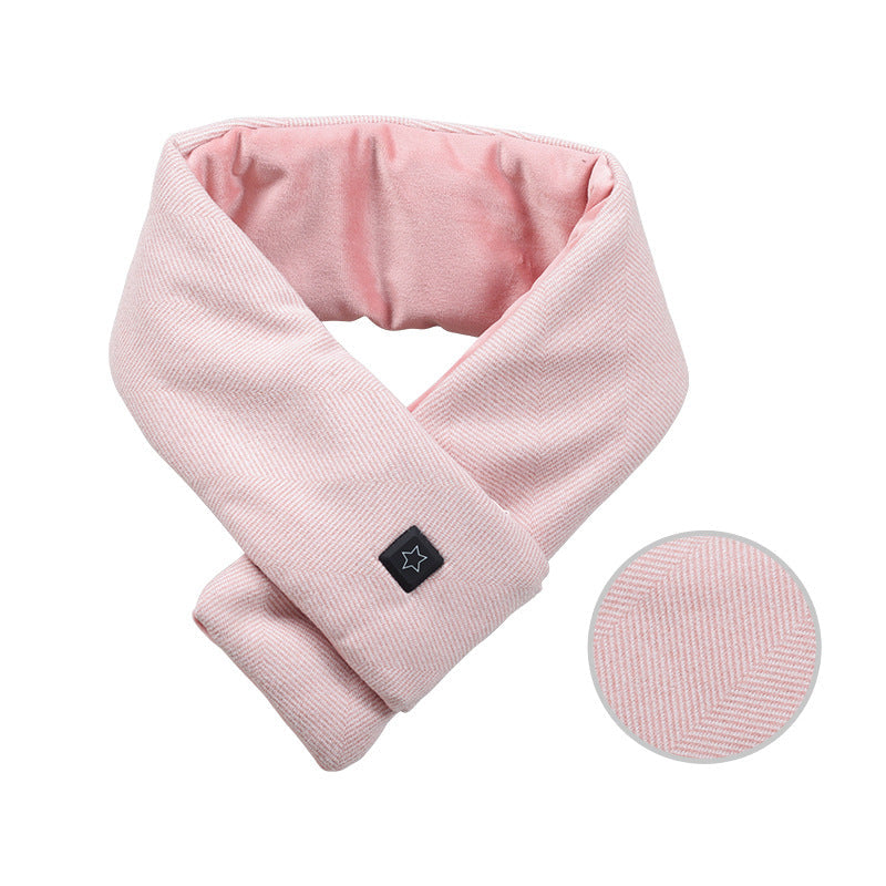 Belro electric heating scarf neck warmer with soft fabric and control buttons for soothing pain relief and warmth.