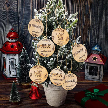 Belro Jesus Advent ornament with "Names of Jesus" design, hanging Christmas decoration for holiday home decor.
