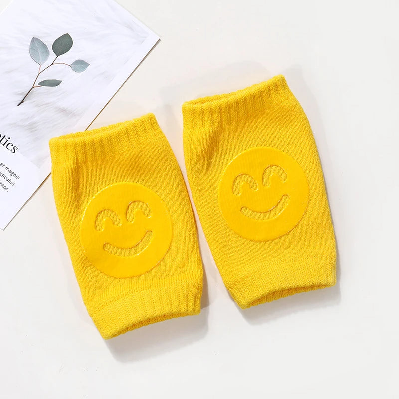 Belro baby knee pads for kids, soft and stretchy with colorful patterns, designed to protect little knees during crawling and play.
