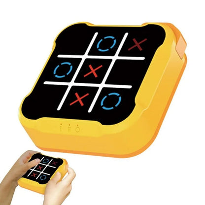 Belro Tic Tac Toe electronic game board with colorful LED display and control buttons for interactive play.