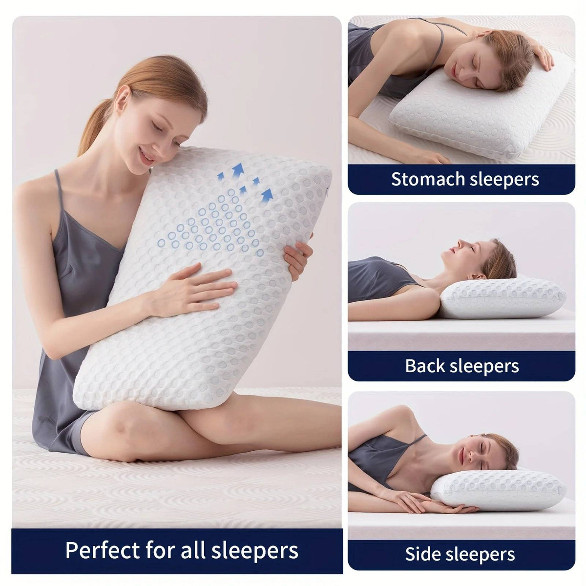 Belro cooling pillow with breathable fabric and supportive design, ideal for a comfortable night's sleep in the home and bedding.