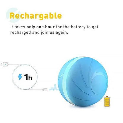 Belro Magic Ball Pet Motion Toy for cats, colorful interactive toy with spinning and rolling features for feline entertainment.