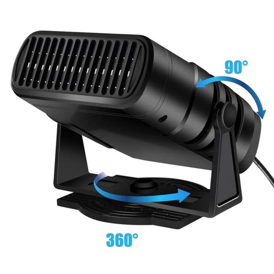Belro 12V automotive portable car heater showing compact design and control panel for quick heating in vehicles.