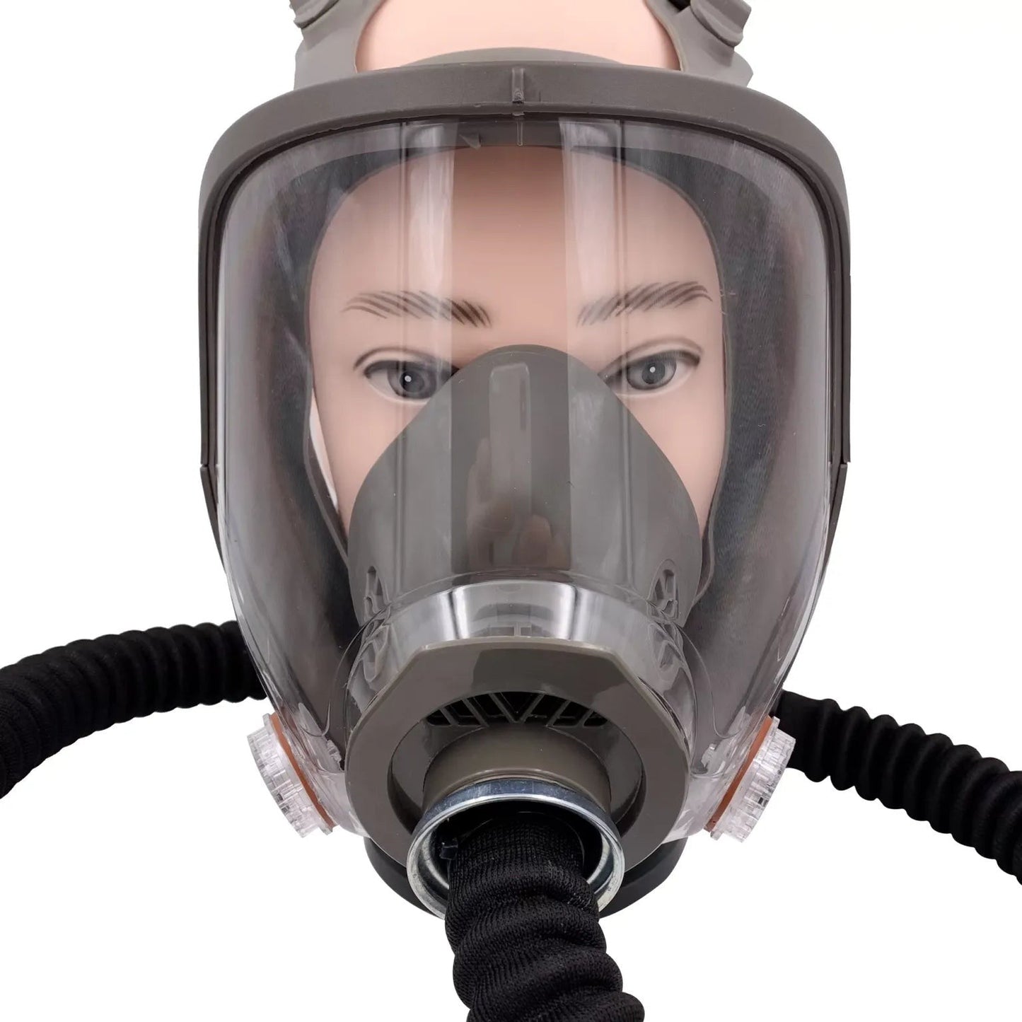 GETDECO electric full face air fed respirator mask for spray painting with constant flow and full face protection.