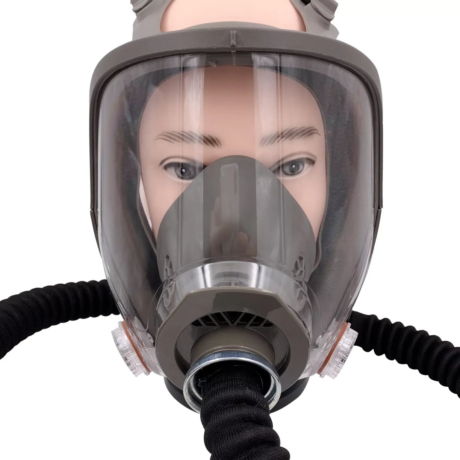 GETDECO electric full face air fed respirator mask for spray painting with constant flow and full face protection.