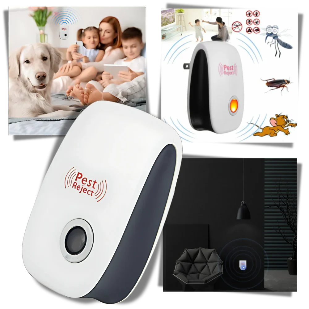 Belro ultrasonic pest repeller for outdoor use, compact device emitting ultrasonic waves to deter pests in home and garden areas.