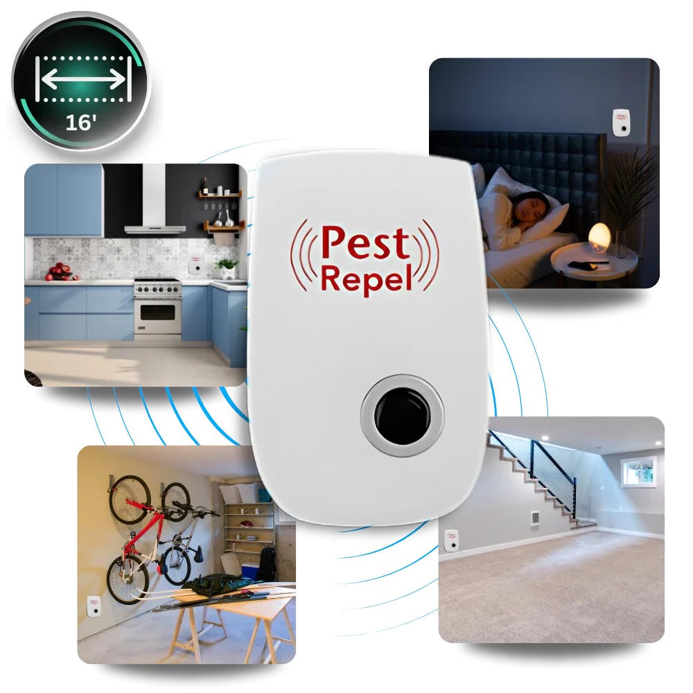 Belro energy-efficient ultrasonic pest repeller for outdoor pest control in home and garden, designed to repel insects effectively.