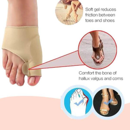 Belro orthopedic toe bunion corrector worn on toes, designed to realign and relieve bunion discomfort for foot health.