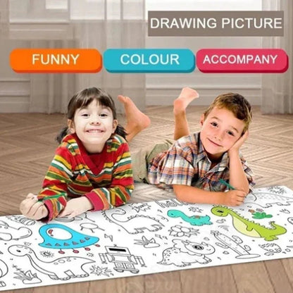 Children's drawing roll with colorful illustrations, suitable for creative activities, labeled with the Belro brand.