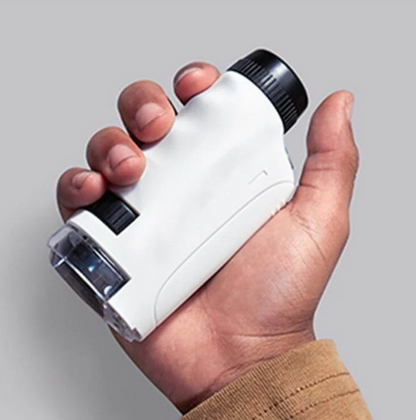 Belro Kid's portable mini pocket microscope suitable for exploring pet supplies and cat-related details.