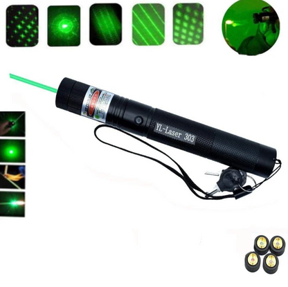 Belro high-power laser pointer with green and red beams, ideal for office and stationery use, showing the laser device on a white background.